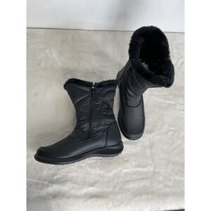 Women's Totes Brand Jara Black Waterproof Winter Snow Boots Size 6m